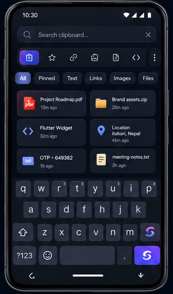 Syncer clipboard and keyboard on Android